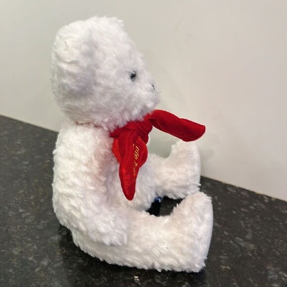 Polar Express White Bear Plush 8 Inch Jingle Bell Rail Events Stuffed Animal Toy - Picture 7 of 9